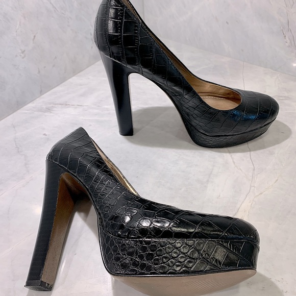 BCBG Shoes - BCBG embossed platform heels size 8.5